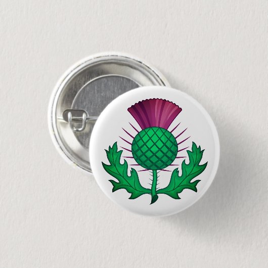 Scottish Thistle Button (Vorne & Hinten)