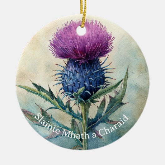 Scottish Thistle Christmas Ornament (Vorne)