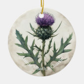 Scottish Thistle Christmas Ornament, Keramik Keramik Ornament (Vorne)