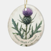 Scottish Thistle Christmas Ornament, Keramik Ornament (Links)