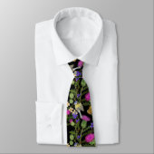 Scottish Thistle Cotattcore Pattern Neck Tie Krawatte (Gebunden)