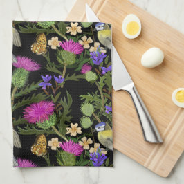 Scottish Thistle Cottagecore Pattern Geschirrtuch