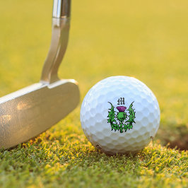 Scottish Thistle Custom Monogram Golfball