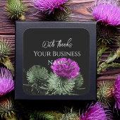 Scottish Thistle Danke, Square Sticker