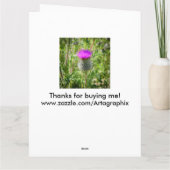 Scottish Thistle Dankeskarte (Rückseite)