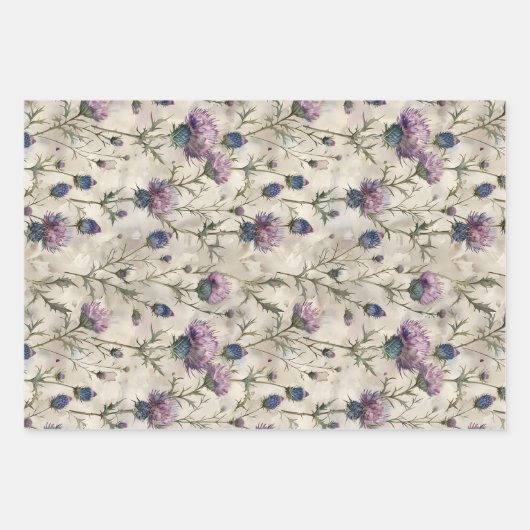 Scottish Thistle Design Geschenkpapier Set (Vorderseite)