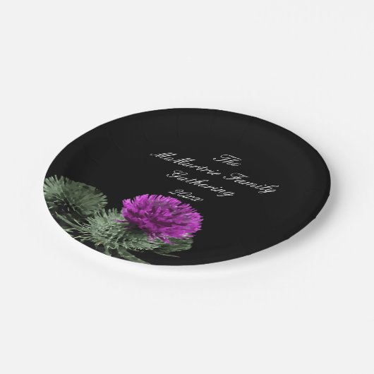 Scottish Thistle Family Ansammlung Pappteller (Schrägansicht)