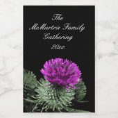  Scottish Thistle Family Gathering Weinetikett (Einzelnes Label)