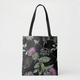 Scottish Thistle Floral Print Tasche