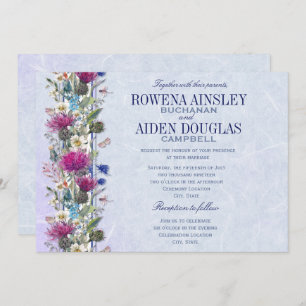 Scottish Thistle Floral Wedding Einladung