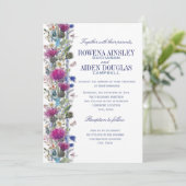 Scottish Thistle Floral Wedding Einladung (Stehend Vorderseite)