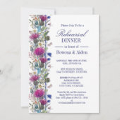 Scottish Thistle Floral Wedding Probe Dinner Einladung (Vorderseite)