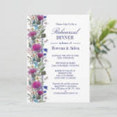 Scottish Thistle Floral Wedding Probe Dinner Einladung (Stehend Vorderseite)