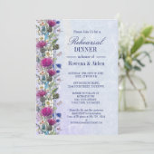 Scottish Thistle Floral Wedding Probe Dinner Einladung (Stehend Vorderseite)