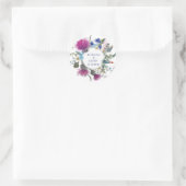 Scottish Thistle Floral Wedding Runder Aufkleber (Tasche)