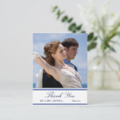 Scottish Thistle Floral Wedding Vielen Dank Postkarte (Stehend Vorderseite)