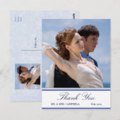 Scottish Thistle Floral Wedding Vielen Dank Postkarte (Vorne/Hinten)