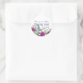 Scottish Thistle Floral Wedding Vielen Dank Runder Aufkleber (Tasche)