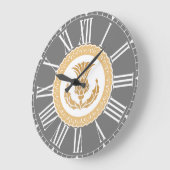 Scottish Thistle Große Wanduhr (Winkel)