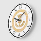 Scottish Thistle Große Wanduhr (Winkel)