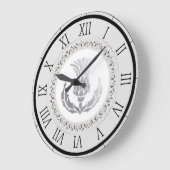 Scottish Thistle Große Wanduhr (Winkel)