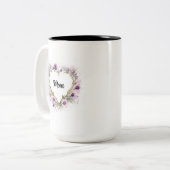 Scottish Thistle Heart Watercolor Tasse (Vorderseite Links)