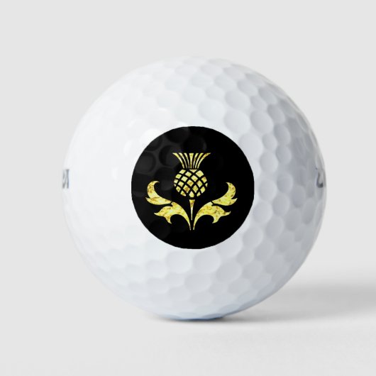 Scottish Thistle in Gold Golfball (Vorderseite)