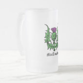 Scottish Thistle Individuelle Name Mattglas Bierglas (Vorderseite Links)