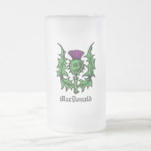 Scottish Thistle Individuelle Name Mattglas Bierglas (Mittel)
