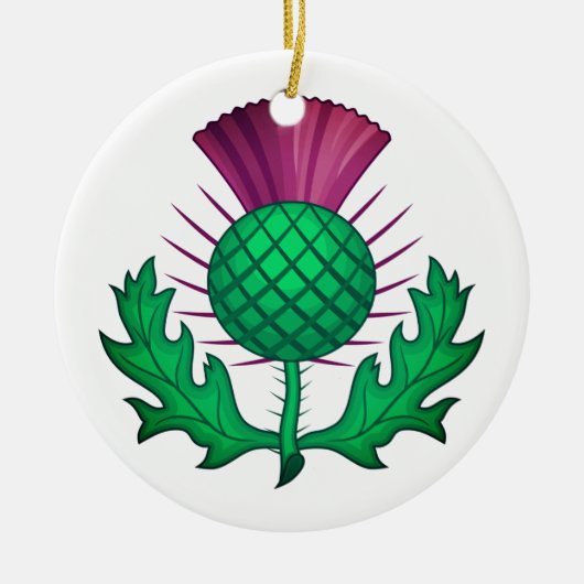 Scottish Thistle Keramik Ornament (Vorne)