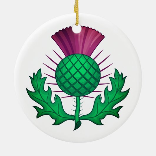 Scottish Thistle Keramik Ornament (Hinten)