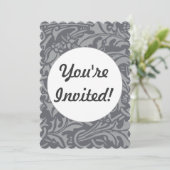 Scottish Thistle Knot William Morris Style Einladung (Stehend Vorderseite)