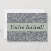 Scottish Thistle Knot William Morris Style Einladung (Vorderseite)