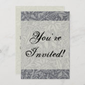 Scottish Thistle Knot William Morris Style Einladung (Vorne/Hinten)