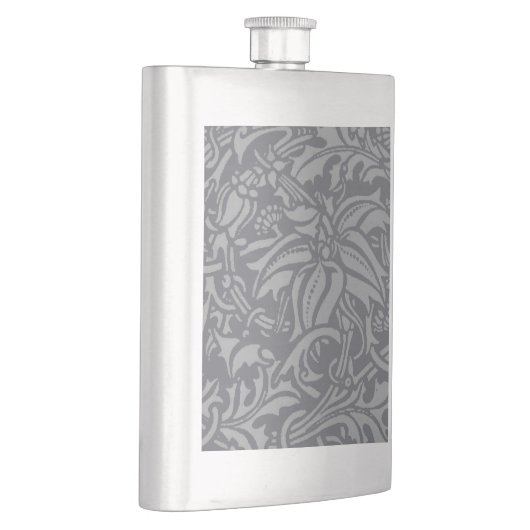 Scottish Thistle Knot William Morris Style Flachmann (Rechts)