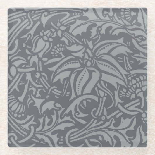 Scottish Thistle Knot William Morris Style Glasuntersetzer (Vorderseite)