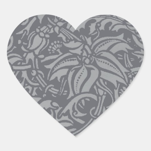 Scottish Thistle Knot William Morris Style Herz-Aufkleber (Vorderseite)