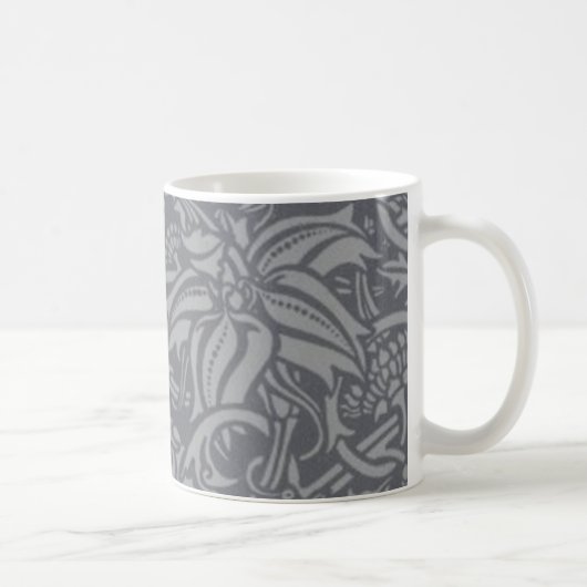 Scottish Thistle Knot William Morris Style Kaffeetasse (Rechts)