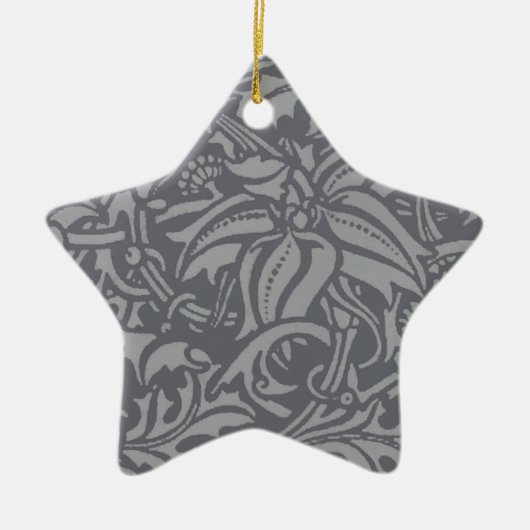 Scottish Thistle Knot William Morris Style Keramikornament (Vorne)