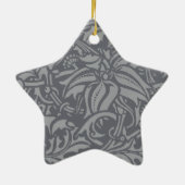 Scottish Thistle Knot William Morris Style Keramikornament (Hinten)