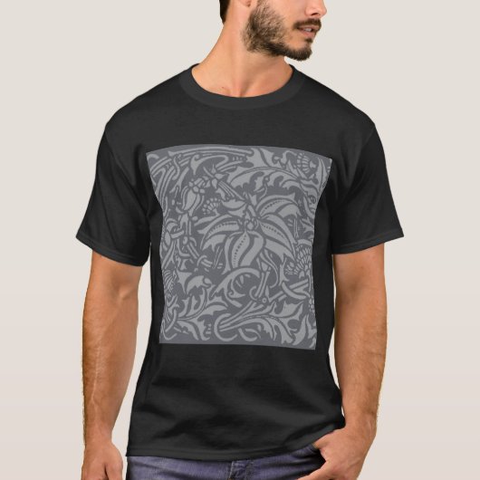Scottish Thistle Knot William Morris Style T-Shirt (Vorderseite)