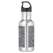 Scottish Thistle Knot William Morris Style Trinkflasche (Rückseite)