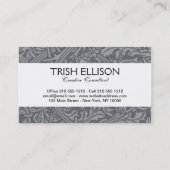 Scottish Thistle Knot William Morris Style Visitenkarte (Rückseite)