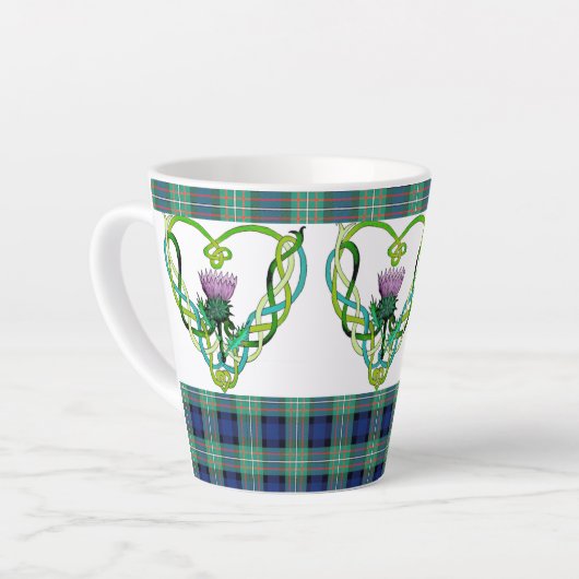 Scottish Thistle Latte Tasse (Linke Ecke)