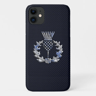 Scottish Thistle on Carbon Fiber wie Decor Case-Mate iPhone Hülle