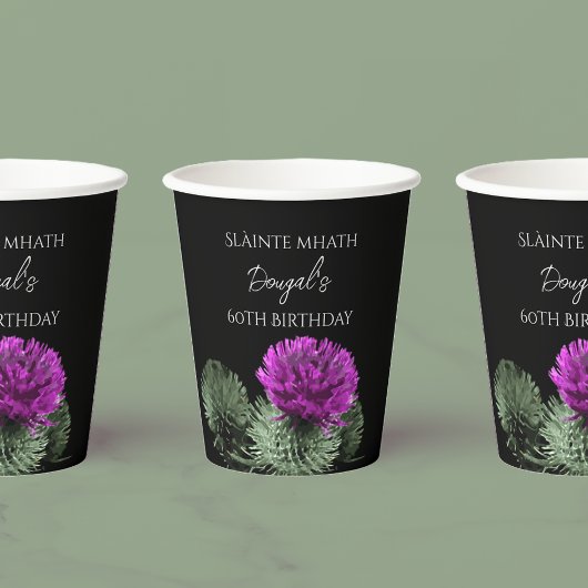 Scottish Thistle Personalisiert Birthday Pappbecher