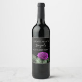 Scottish Thistle Personalisiert Birthday Weinetikett (Vorderseite)