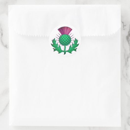 Scottish Thistle Runder Aufkleber (Tasche)