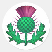 Scottish Thistle Runder Aufkleber (Vorderseite)
