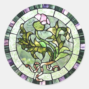 Scottish Thistle Runder Aufkleber